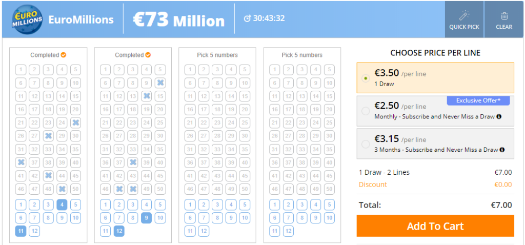 EuroMillions Lottery 